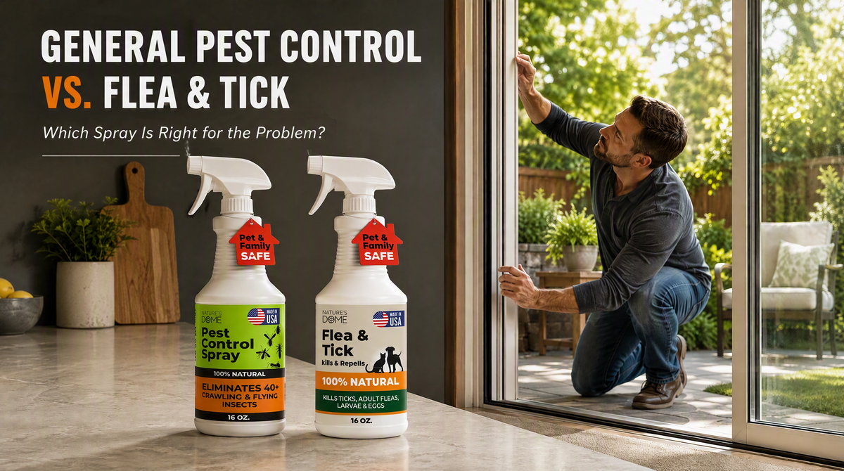 Nature’s Dome Pest Control Spray vs. Flea & Tick Spray: Which One Fits Your Pest Problem?