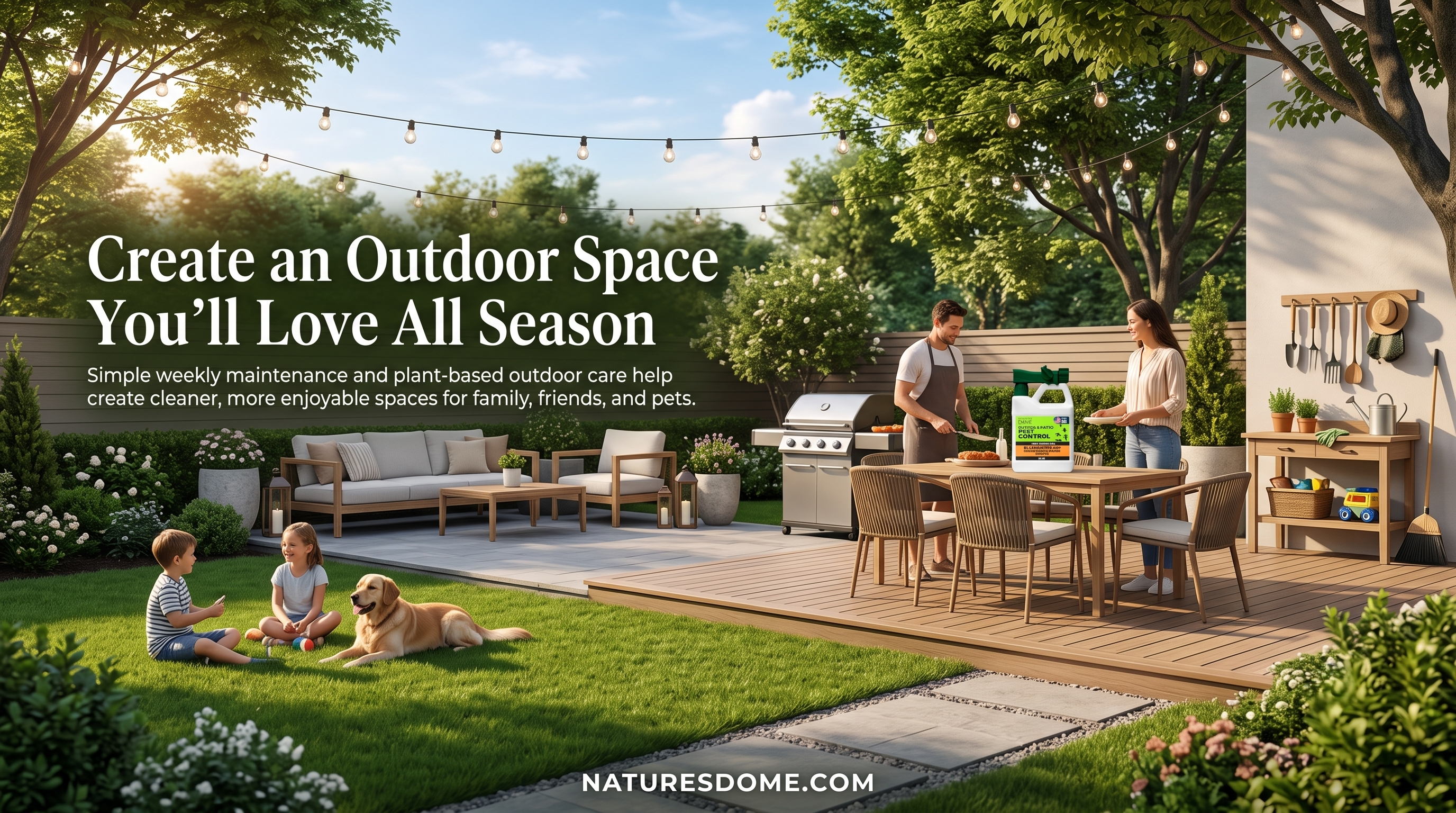 Natural Ways to Keep Outdoor Living Spaces More Enjoyable This Season