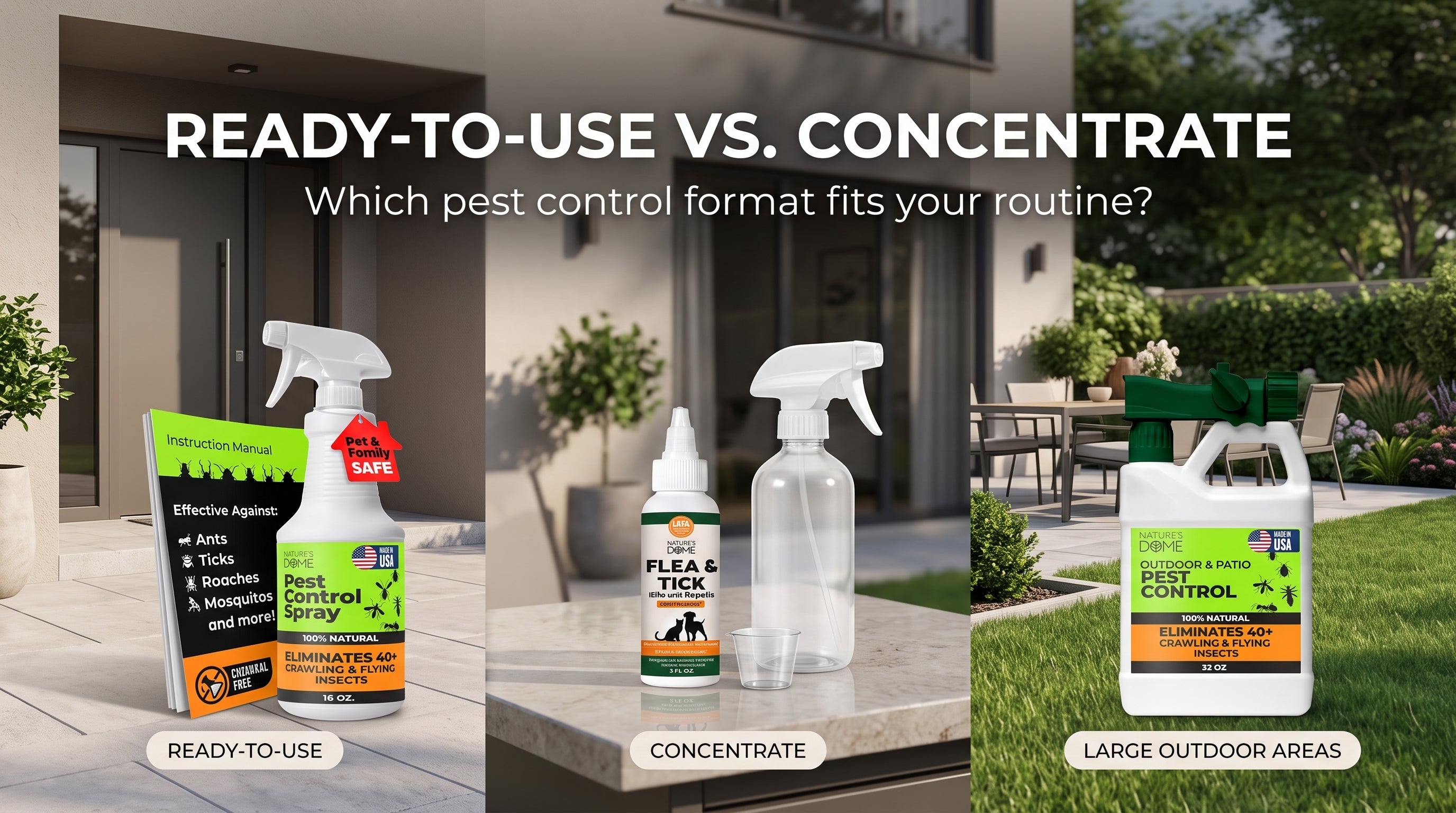 Ready-to-Use or Concentrate? How to Choose the Right Pest Control Format for Your Home