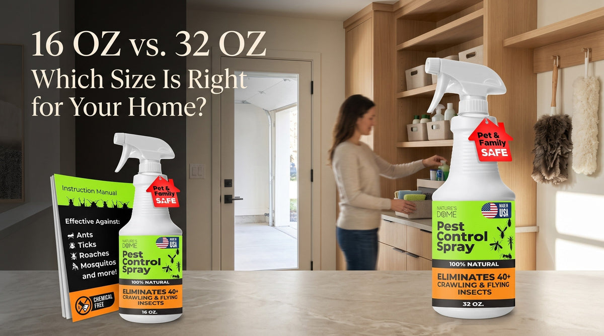 Nature’s Dome 16 oz vs. 32 oz Pest Control Spray: Which Size Is Right for Your Home?