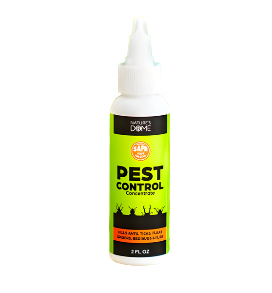 Indoor Bug Spray Safe for Pets – Natural Pet & Kid-Safe Home & Outdoor Pest Control Essential Oil Concentrate – Roach, Spider, Flea, Mosquito, & Ant Spray Bug Killer by Nature's Dome, 2 Oz.