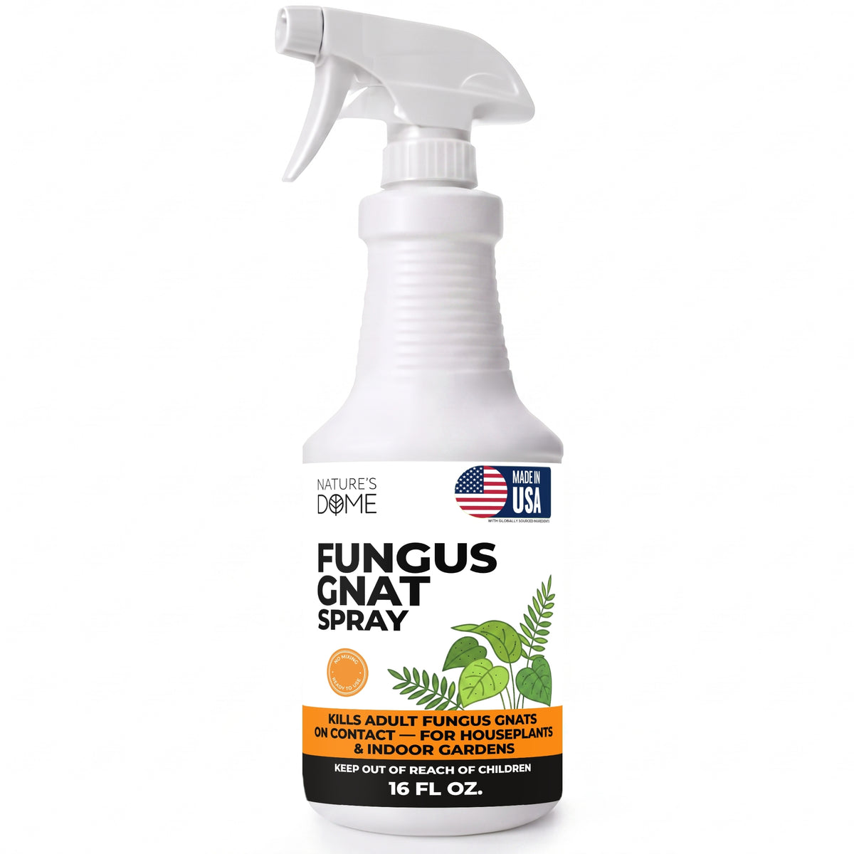 Nature's Dome Fungus Gnat Killer Spray 16 oz for Houseplants & Soil
