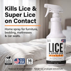 Nature's Dome Lice Spray for Home, Bedding & Furniture 16oz