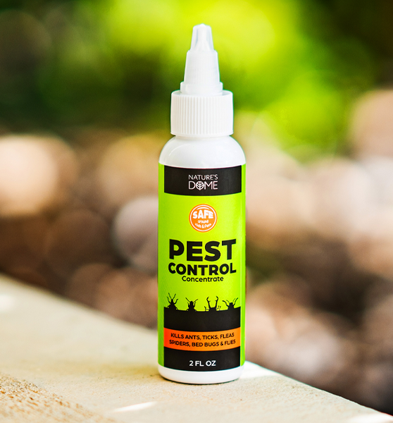 Indoor Bug Spray Safe for Pets – Natural Pet & Kid-Safe Home & Outdoor Pest Control Essential Oil Concentrate – Roach, Spider, Flea, Mosquito, & Ant Spray Bug Killer by Nature's Dome, 2 Oz.