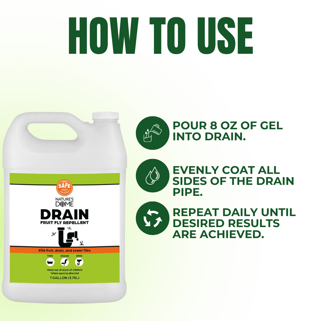 Nature’s Dome Drain Fly Killer Gel – 1 Gallon