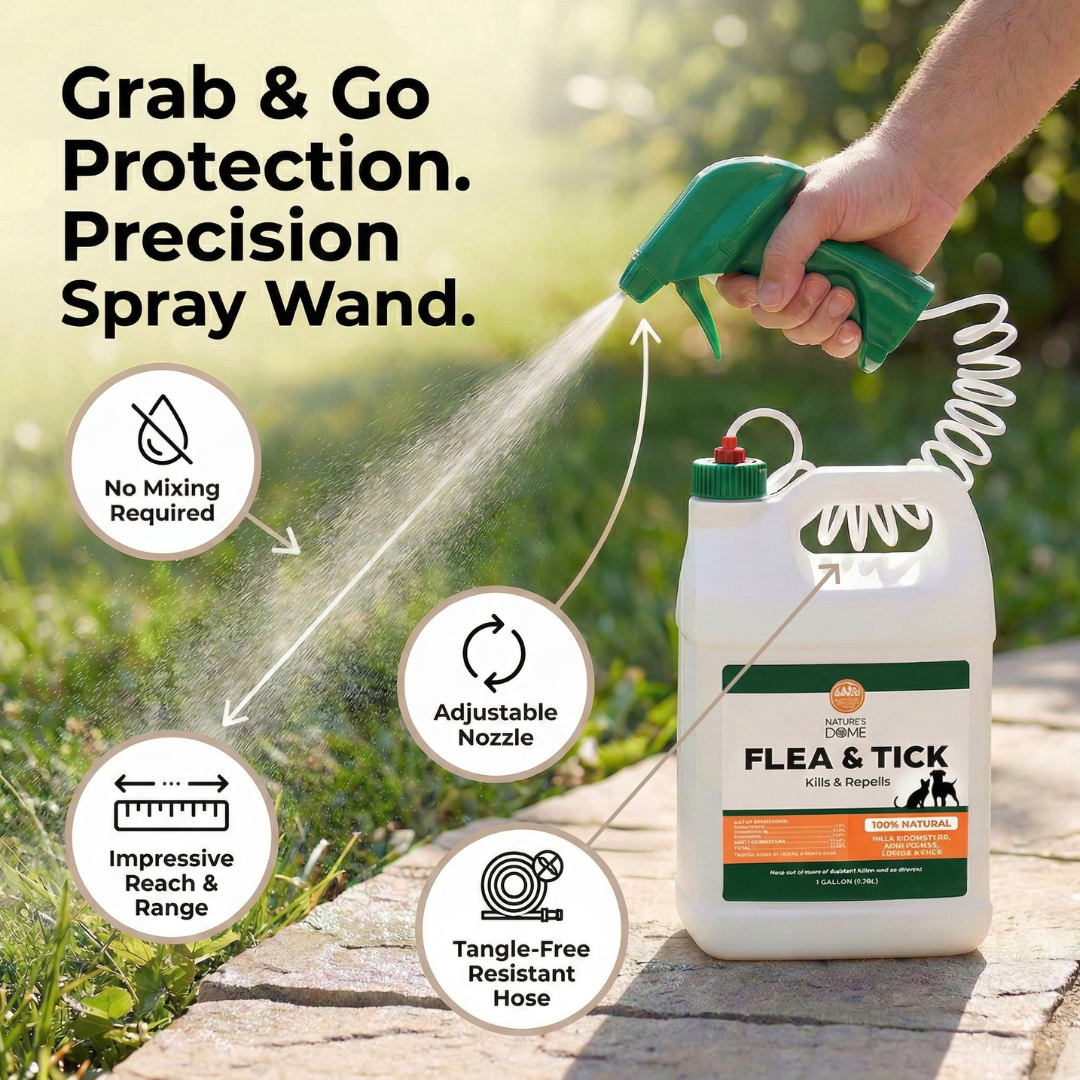 Nature’s Dome Outdoor Flea & Tick Spray – 1 Gallon