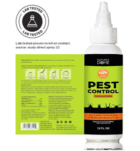 Nature's Dome 12 oz Pest Control Concentrate – Makes 1 Gallon – Eco-Friendly, Plant-Based Formula for Ant, Roach, Spider, Fly, Flea & Insect Control – Child & Pet Safe for Indoor/Outdoor Use