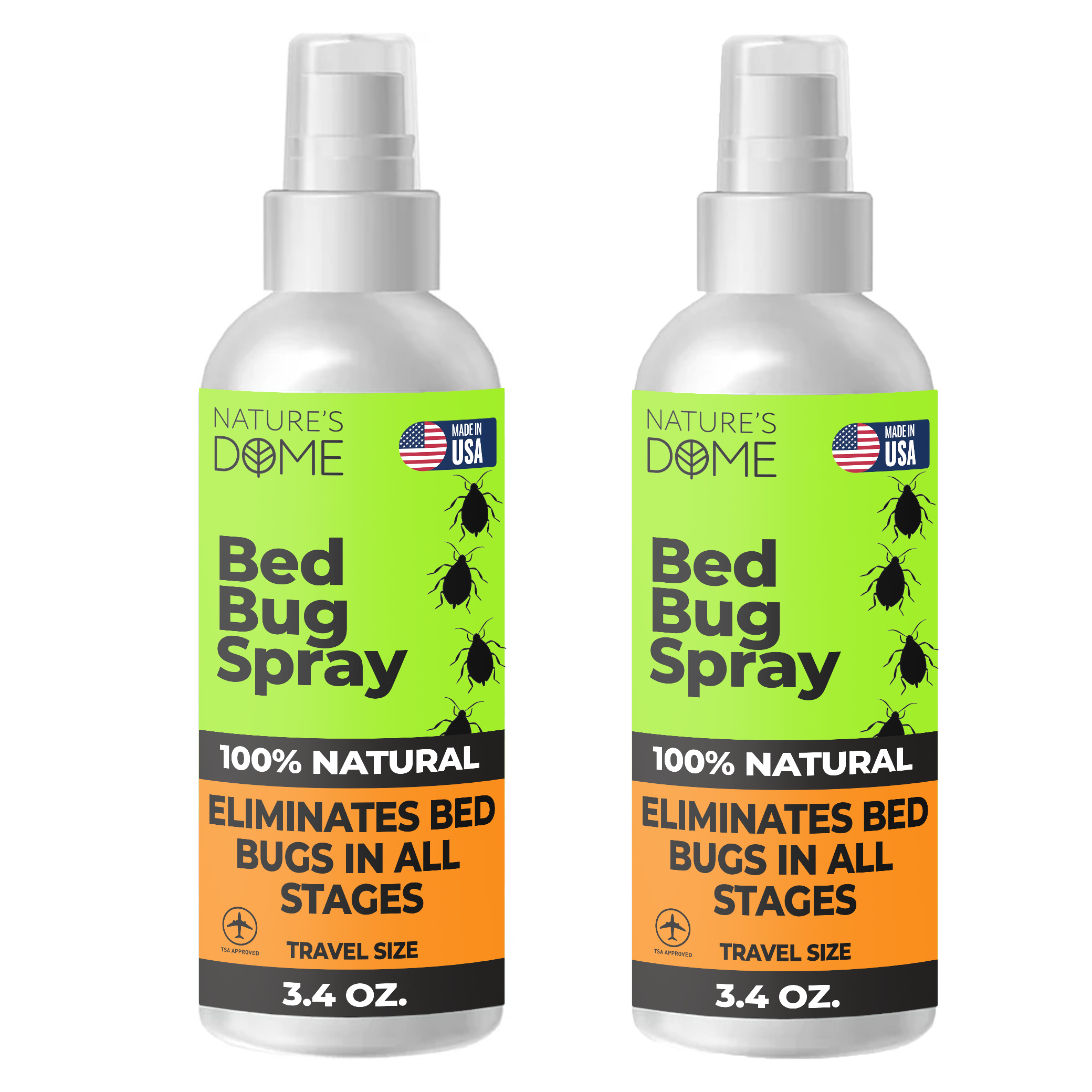 Nature’s Dome Bed Bug & Mite Spray – 3.4 oz Travel Size