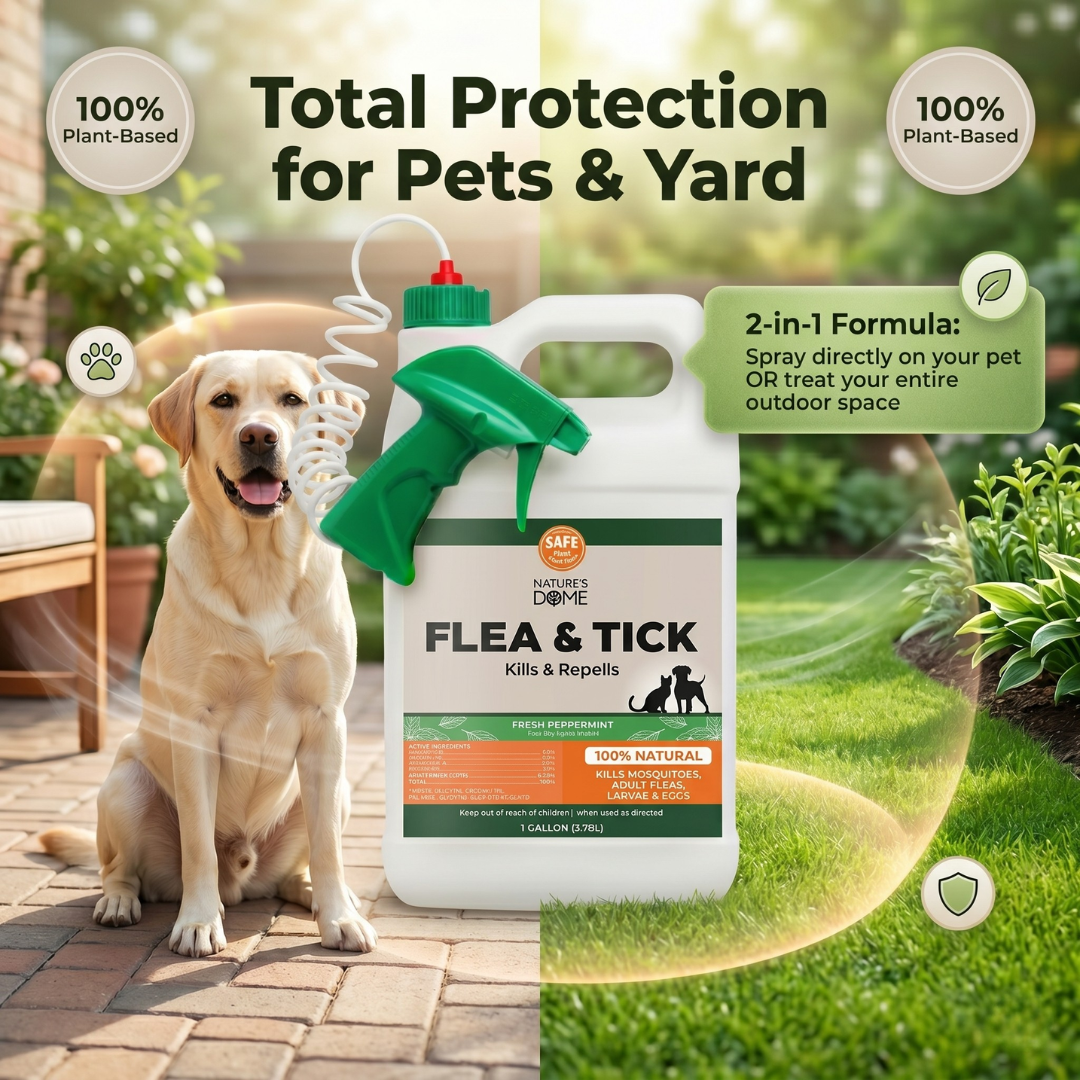 Nature’s Dome Outdoor Flea & Tick Spray – 1 Gallon Peppermint