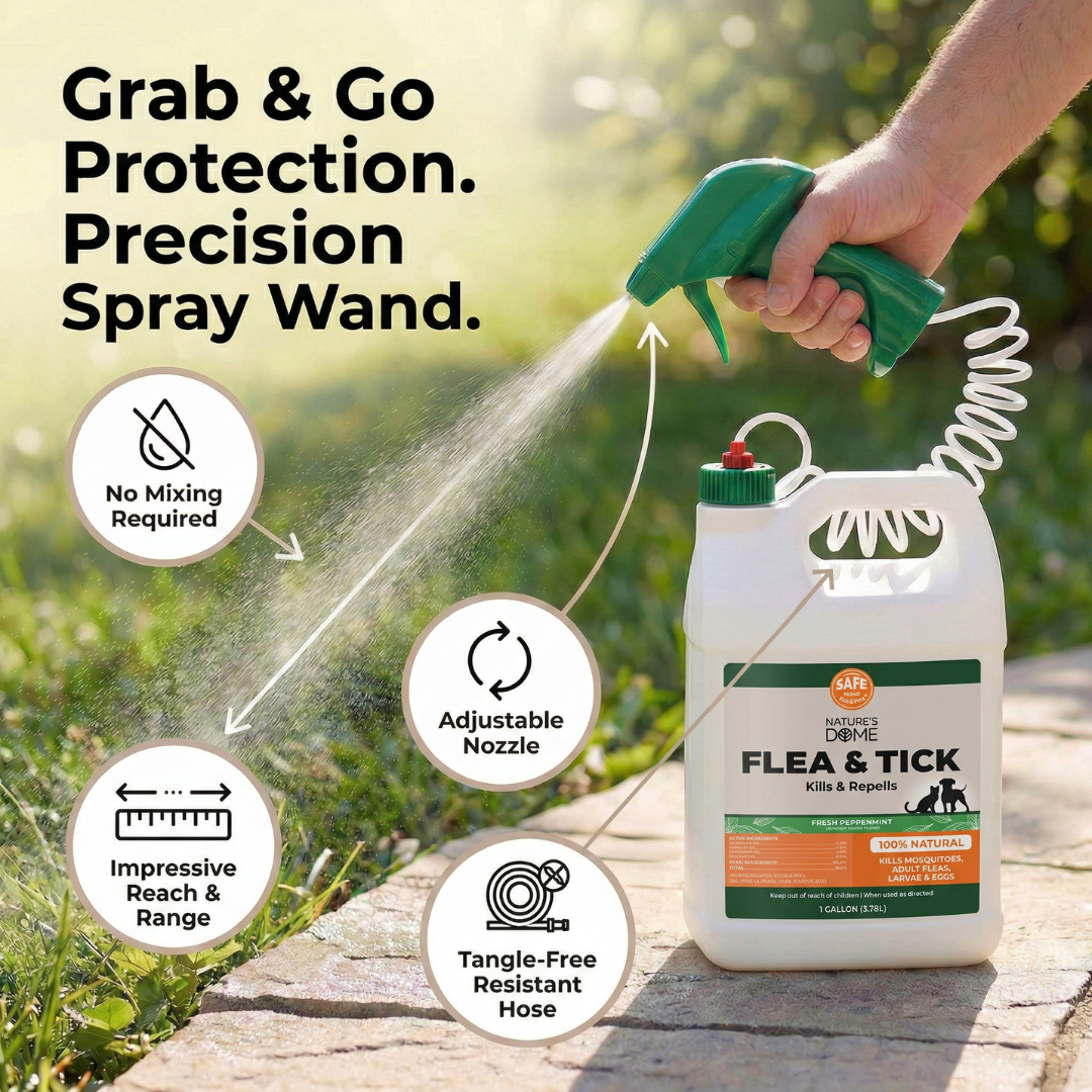 Nature’s Dome Outdoor Flea & Tick Spray – 1 Gallon Peppermint