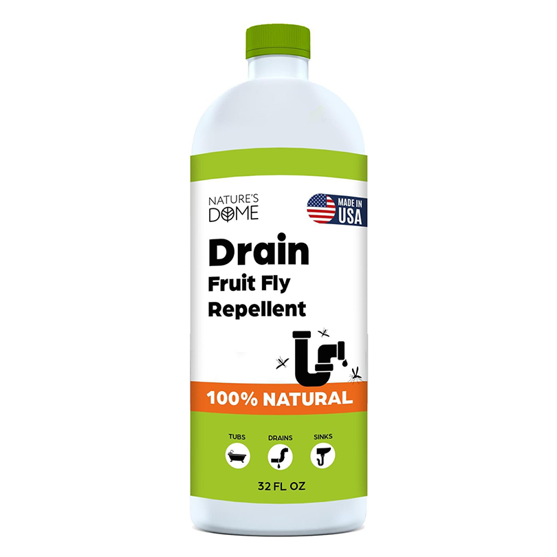 Nature’s Dome Drain Fly Killer Gel – 32 oz – Kills & Prevents Drain Flies, Fruit Flies & Sewer Flies – Natural Plant-Based Treatment for Sinks, Pipes & Drains – Safe for Septic Systems