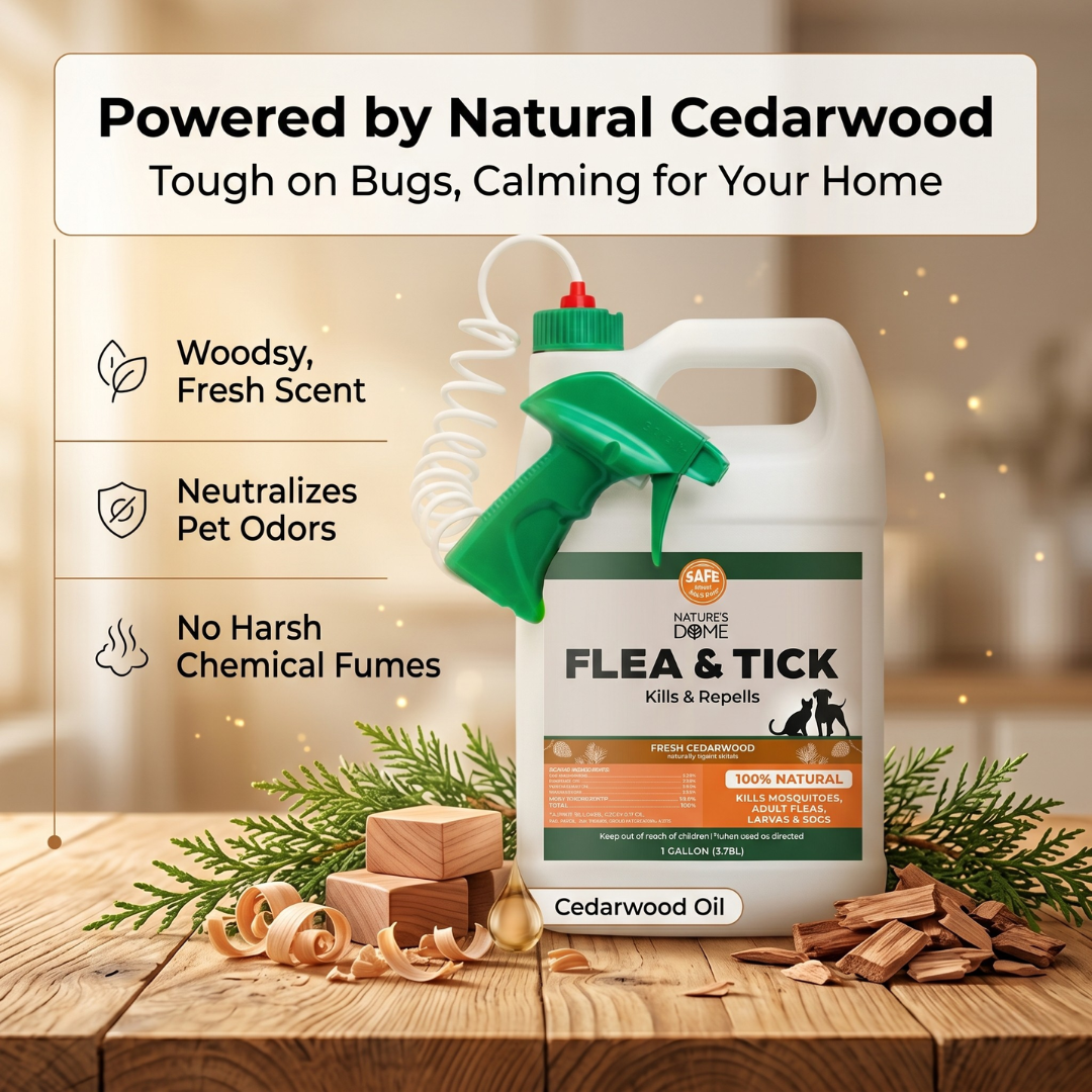 Nature’s Dome Outdoor Flea & Tick Spray – 1 Gallon Cedarwood