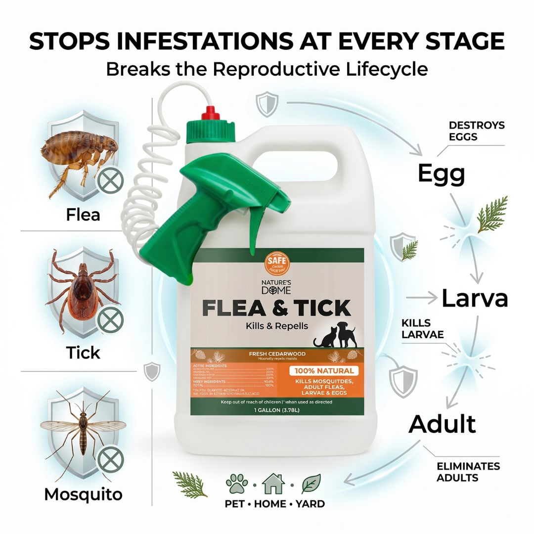 Nature’s Dome Outdoor Flea & Tick Spray – 1 Gallon Cedarwood