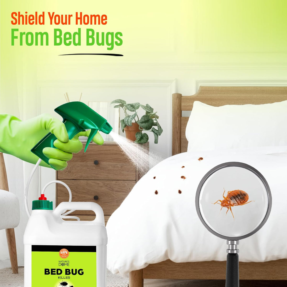Nature's Dome 1 Gallon Spray, Bed Bug & Mite Killer - Provides Lasting Defense, Destroys Eggs & Resistant Strains, 100% Natural, Safe & Non-Toxic