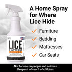 Nature's Dome Lice Spray for Home, Bedding & Furniture 16oz
