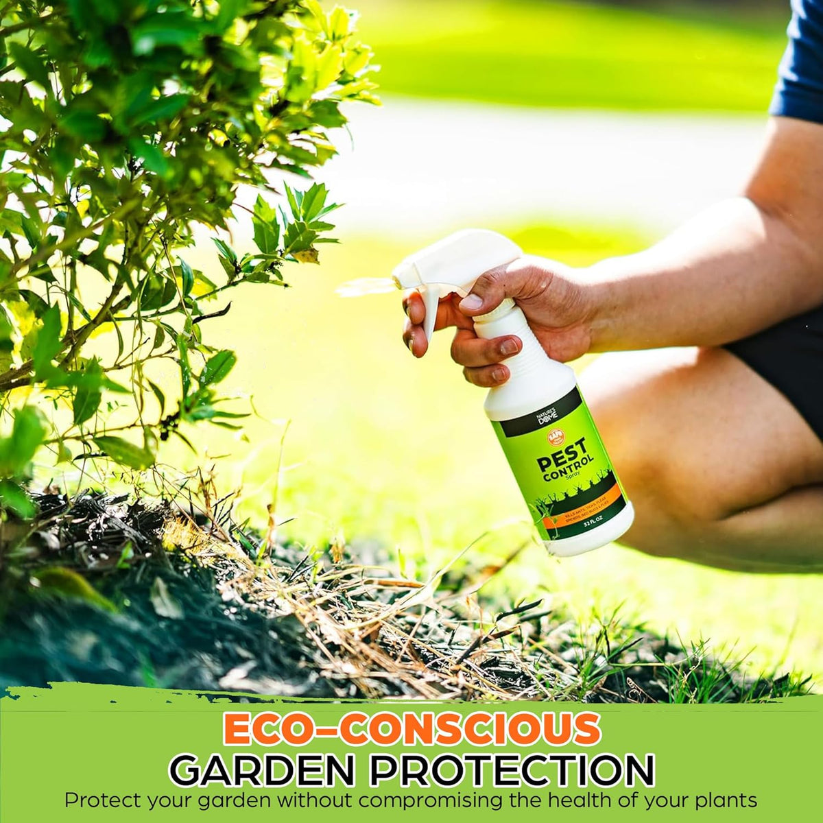 Nature's Dome Eco-Friendly Pest Control Spray – 32 oz – Ant, Roach, Spider, Fly, Flea and Insect Control with Natural Essential Oils – Fast-Acting, Child & Pet Safe for Indoor & Outdoor Use