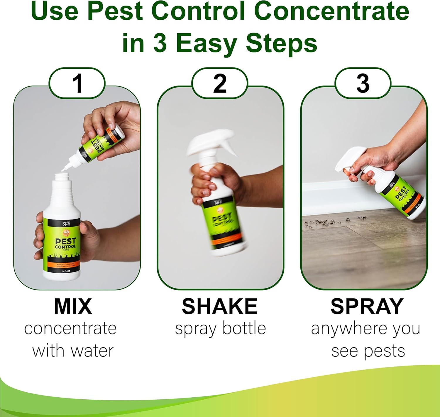 Nature’s Dome Indoor Bug Spray Concentrate – Pet & Kid Safe – 2 oz