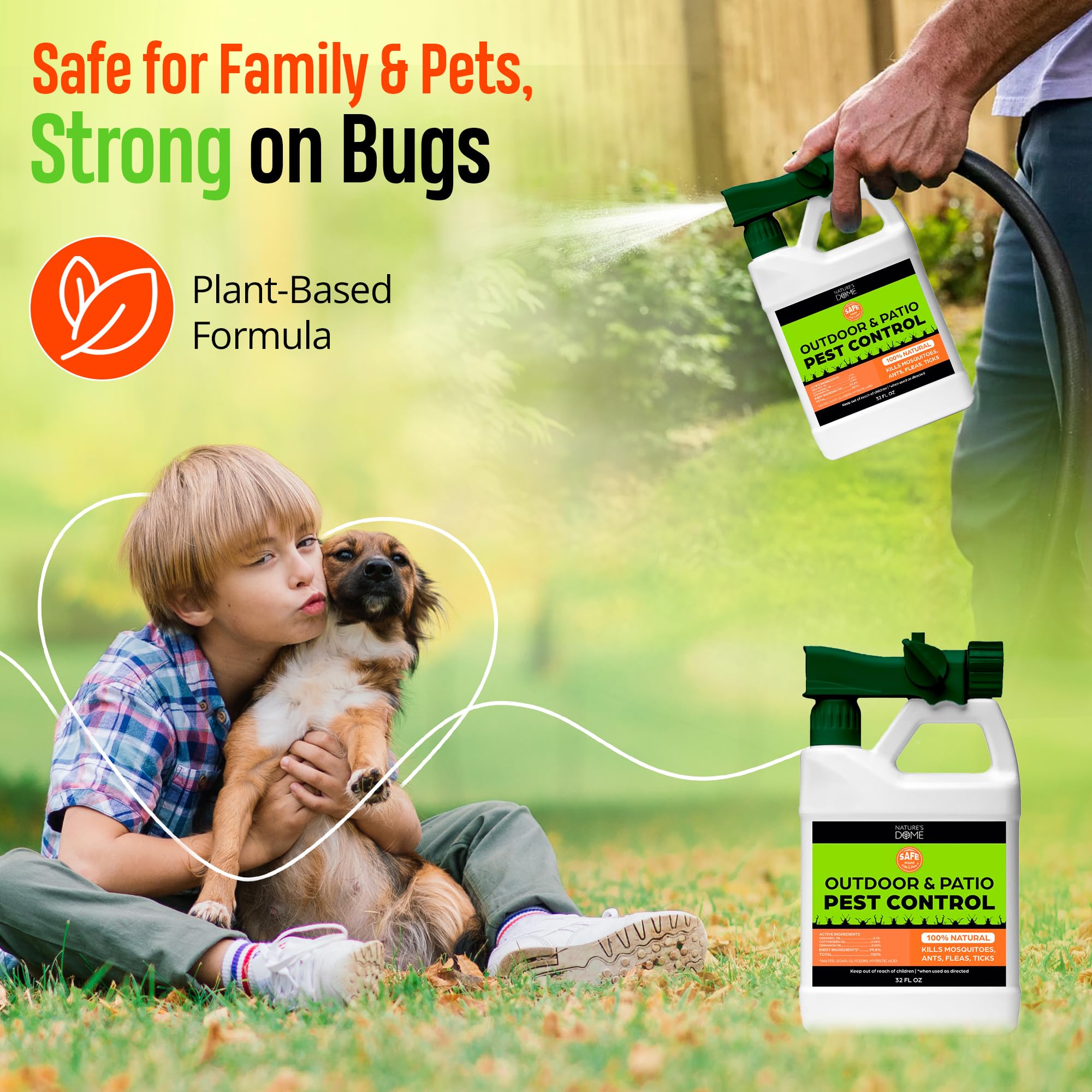 Nature’s Dome Outdoor Bug Spray - 32 oz Ready-to-Use