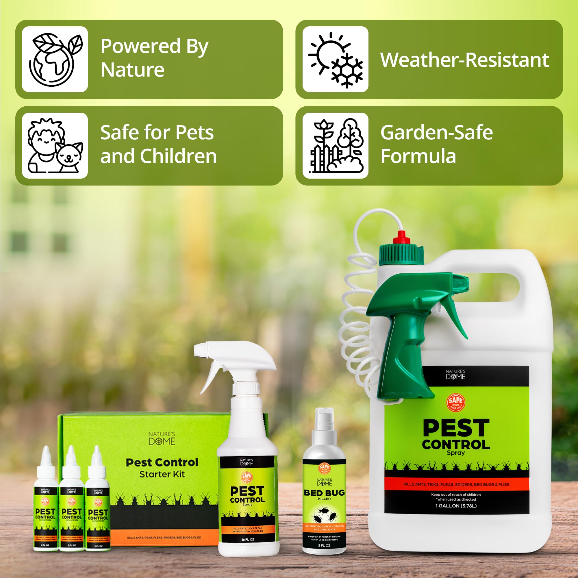 Nature’s Dome Outdoor Bug Spray - 32 oz Ready-to-Use