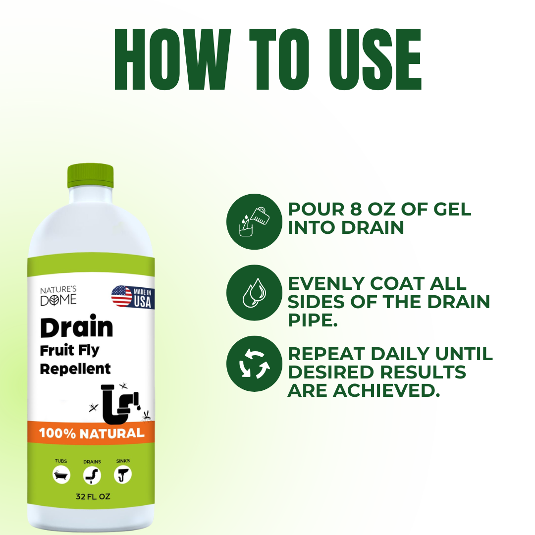 Nature’s Dome Drain Fly Killer Gel – 32 oz