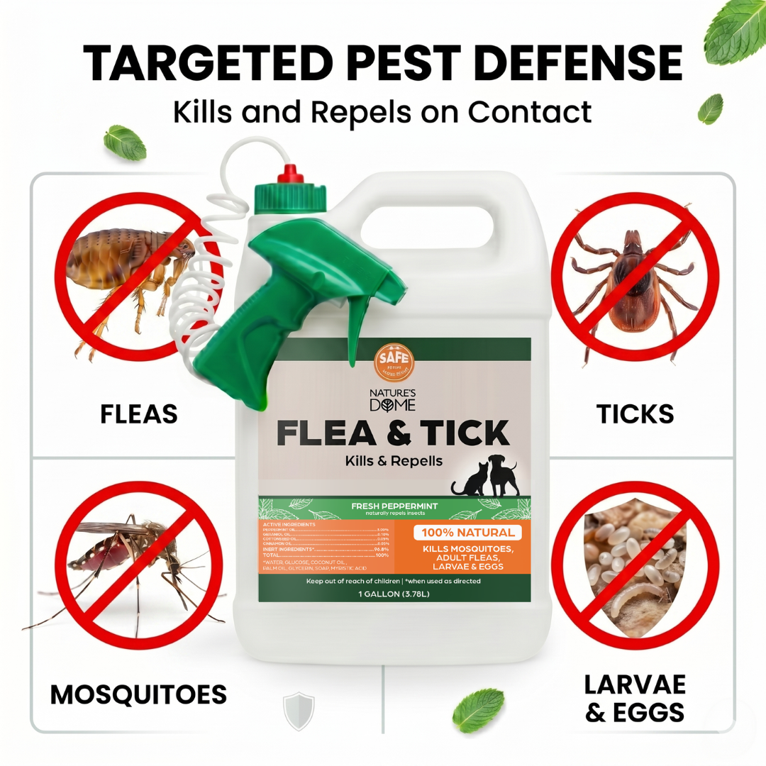 Nature’s Dome Outdoor Flea & Tick Spray – 1 Gallon Peppermint