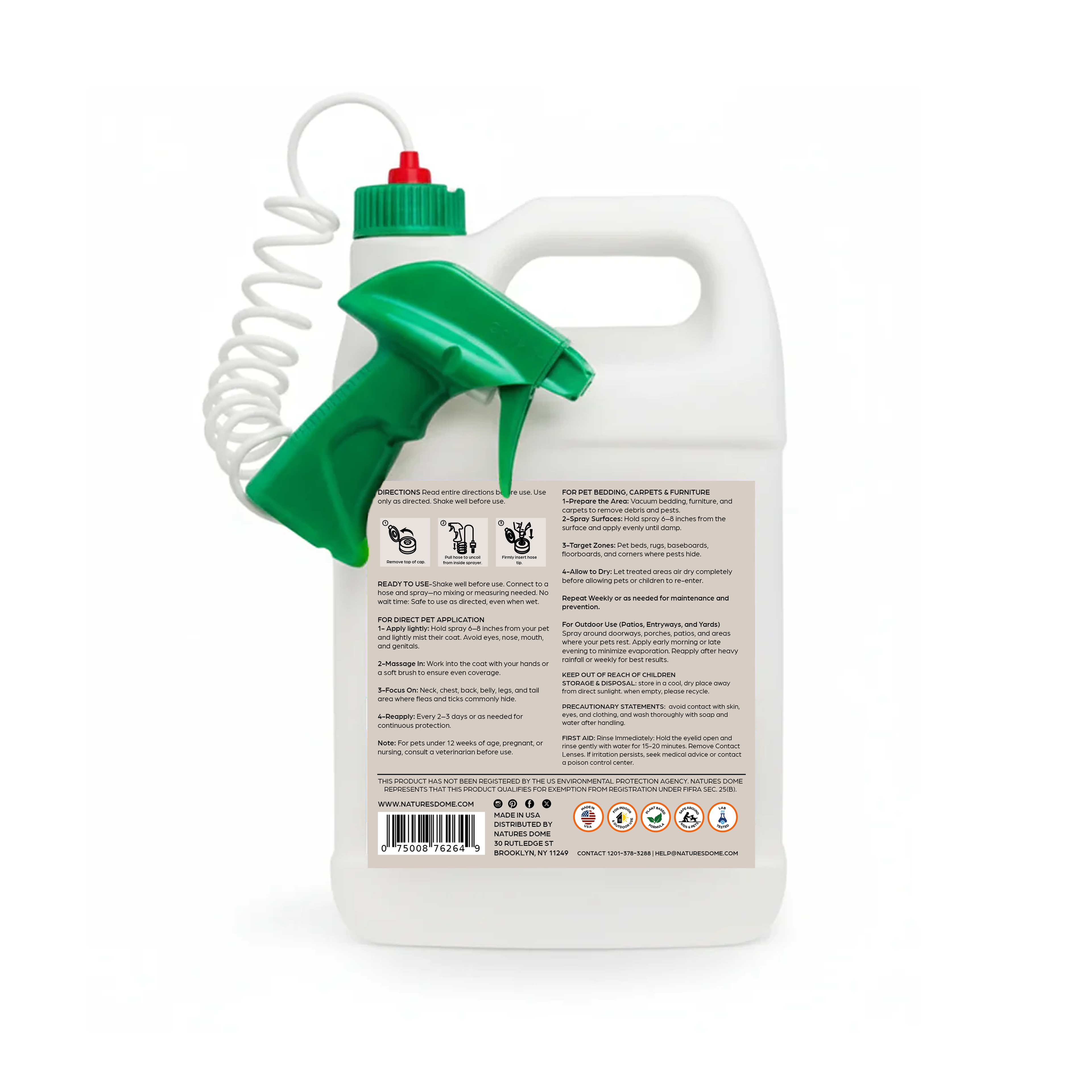 Nature’s Dome Outdoor Flea & Tick Spray – 1 Gallon Cedarwood