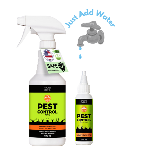 Nature's Dome 16 oz DIY Pest Control Spray Kit - Just Add Water, Essential Oils, Includes Bottle & Concentrate - Safe for Pets & Kids, Indoor/Outdoor Use