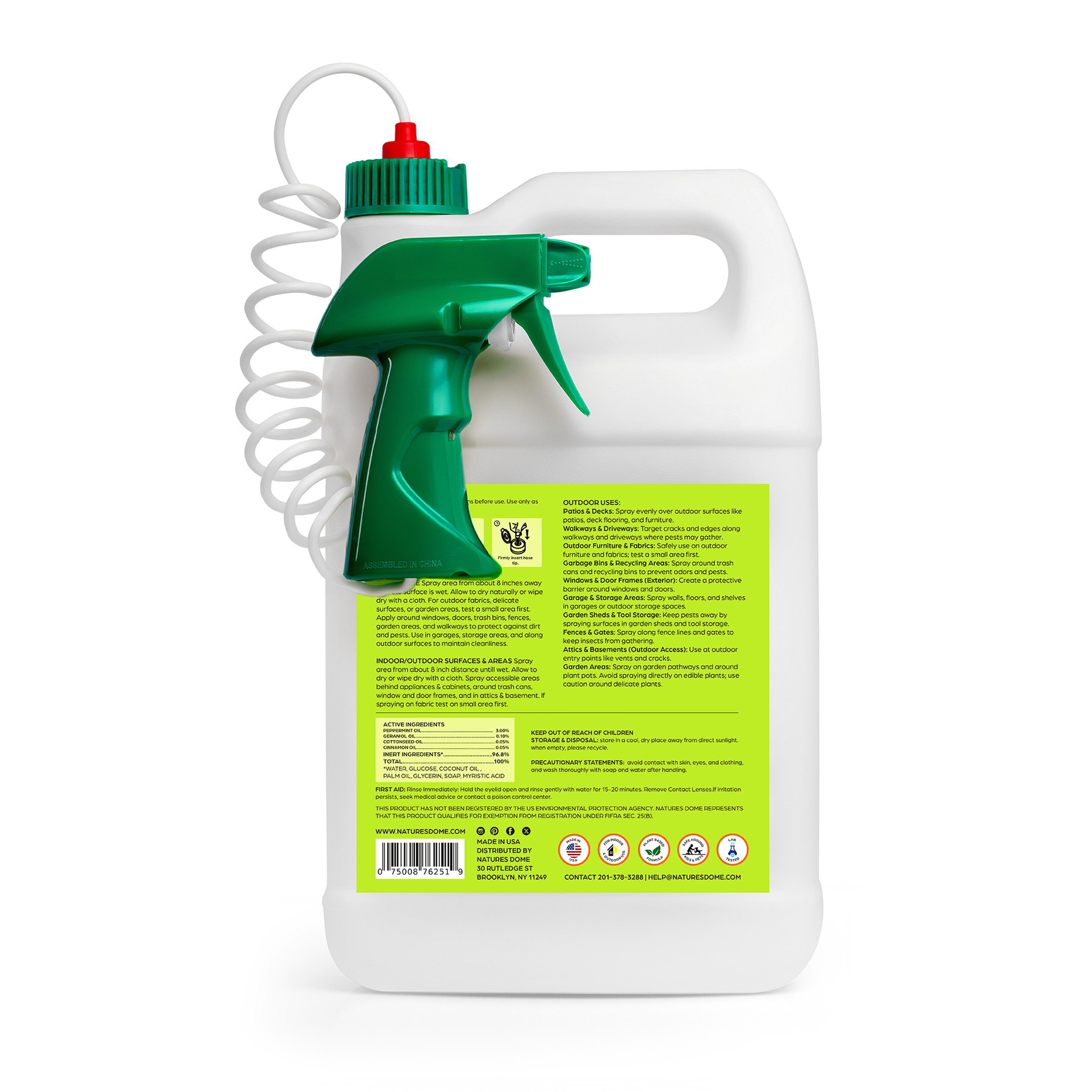 Nature’s Dome Natural Pest Spray – 1 Gallon Peppermint