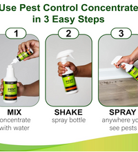 Nature's Dome Indoor Bug Spray 2 Pack – Natural Pet & Kid-Safe Pest Control Concentrate with Essential Oils – Roach, Spider, Flea, Mosquito & Ant Killer – Safe for Home & Outdoor Use, 2 oz Each