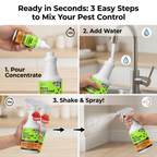 Nature’s Dome Pest Control Starter Kit – Makes 3 Bottles (1 concentrate makes 16 oz Each)