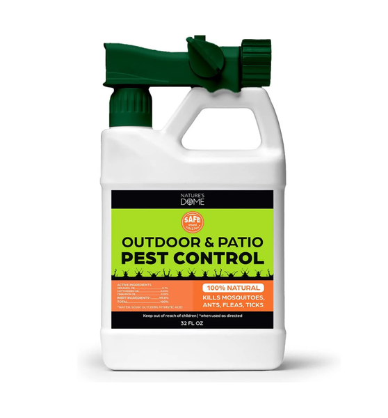 Nature’s Dome Outdoor Bug Spray – Flea, Tick & Mosquito Yard Treatment – Plant-Based Insect Killer & Repellent with Essential Oils – Safe for Pets, Kids & Plants – 32 oz Ready-to-Use