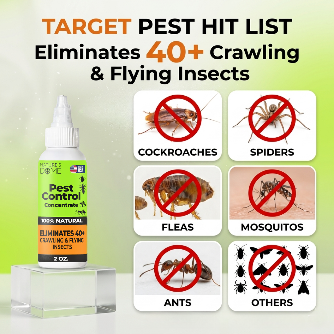 Nature’s Dome Indoor Bug Spray Concentrate – Pet & Kid Safe – 2 oz