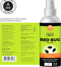 Nature’s Dome Bed Bug & Mite Spray – TSA-Approved 3.4 oz Travel Size– 100% Efficacy, Destroys Eggs & Resistant Strains, Made from Natural Ingredients