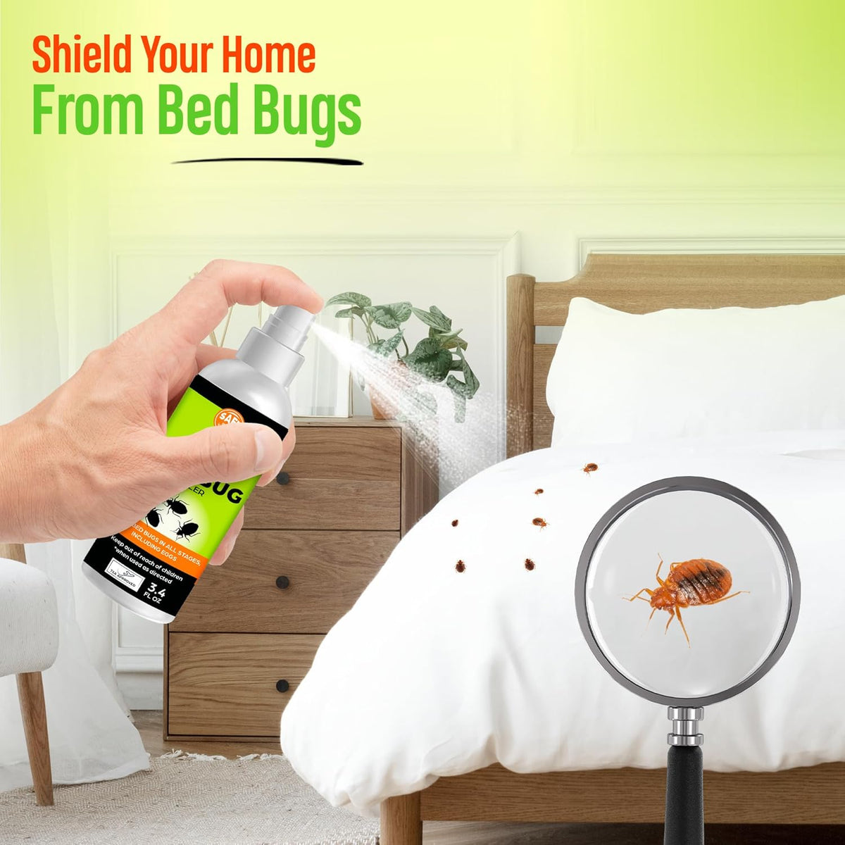 Nature’s Dome Bed Bug & Mite Spray – TSA-Approved 3.4 oz Travel Size– 100% Efficacy, Destroys Eggs & Resistant Strains, Made from Natural Ingredients