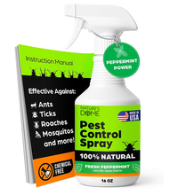 Nature's Dome Peppermint Pest Control Spray – Eco-Friendly Lab Tested – 16 oz – Insect, Ant, Tick, Flea, Roach & Mosquito Repellent – Safe for Pets & Kids – 100% Natural – Indoor & Outdoor Use