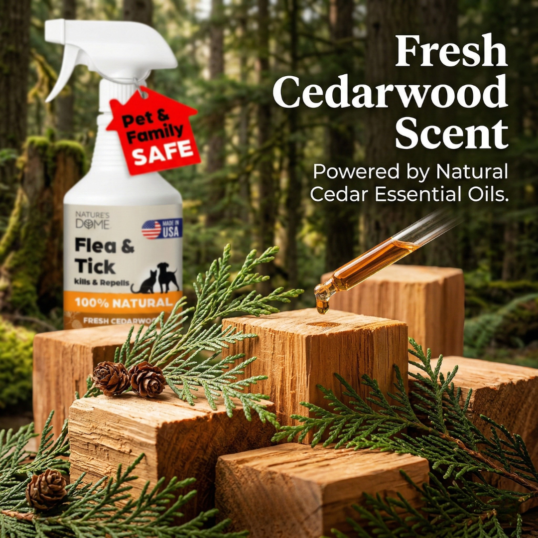 Nature’s Dome Flea & Tick Spray Cedarwood – 16 oz