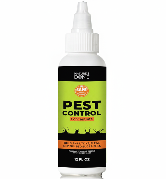 Nature's Dome 12 oz Pest Control Concentrate – Makes 1 Gallon – Eco-Friendly, Plant-Based Formula for Ant, Roach, Spider, Fly, Flea & Insect Control – Child & Pet Safe for Indoor/Outdoor Use