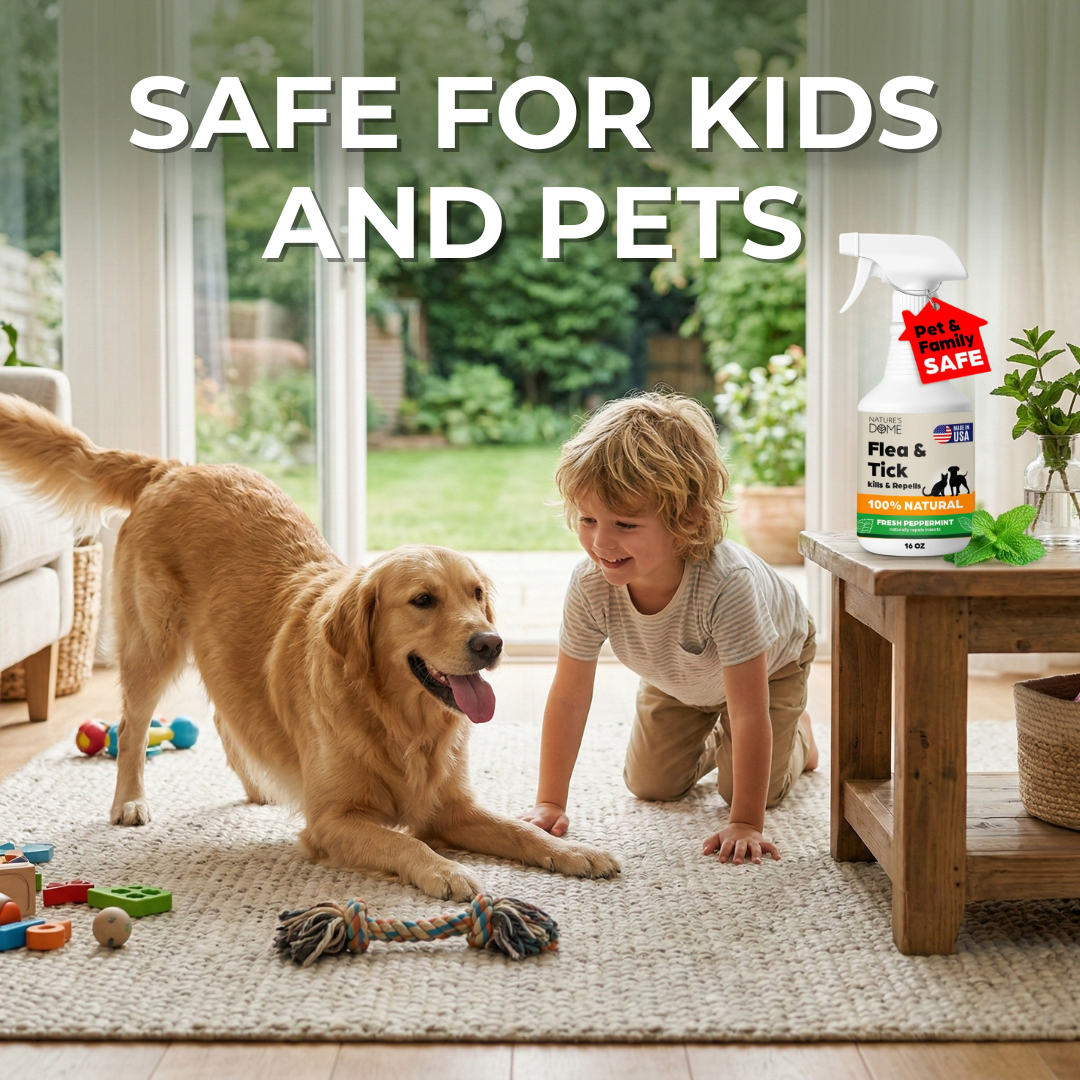 Nature’s Dome Flea & Tick Spray Peppermint – 16 oz