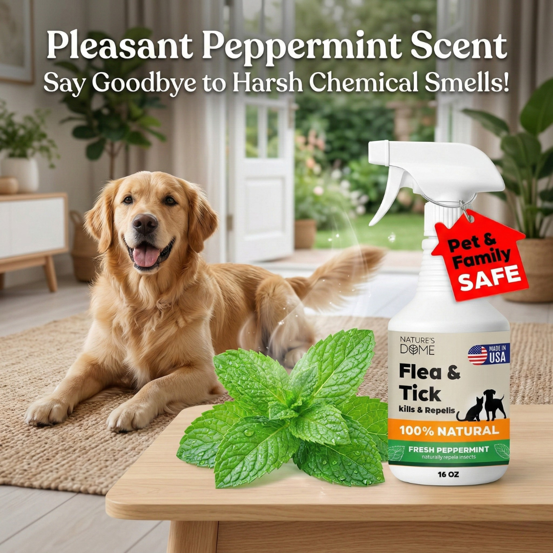Nature’s Home Flea & Tick Spray Peppermint – 16 oz