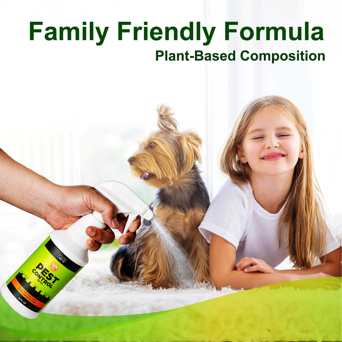 Nature's Dome Eco-Friendly Pest Control Spray – 16 oz – Ant, Roach, Spider, Fly, Flea and Insect Control with Natural Essential Oils – Fast-Acting, Child & Pet Safe for Indoor & Outdoor Use