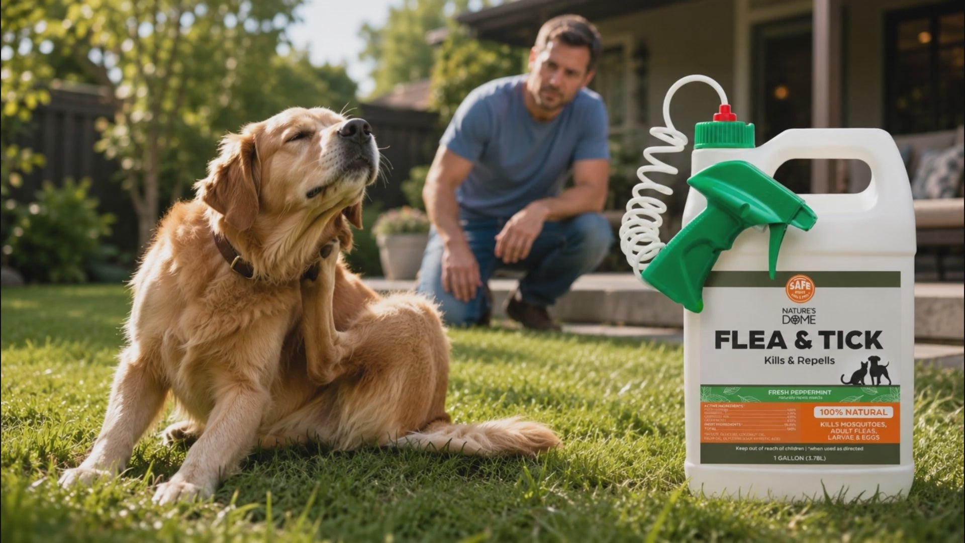 Nature’s Dome Outdoor Flea & Tick Spray – 1 Gallon Peppermint