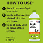 Nature’s Dome Drain Fly Killer Gel – 32 oz